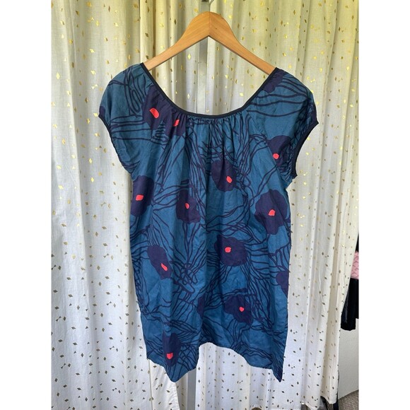 Forever 21 Women's 100% Cotton Retro Floral Hawaiian 70s 60s Inspired Dress M - Picture 3 of 5